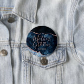 ネイビーブルー&バラ金ゴールドアゲートマザーオブザグルーミング 缶バッジ (インサイチュ)