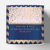 ネイビーブルー、ピンクと金ゴールド – ありがとう フェイバーボックス (上部)