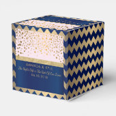 ネイビーブルー、ピンクと金ゴールド – ありがとう フェイバーボックス (裏面サイド)