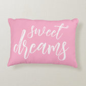ネイビーブルー&ピンクスイートドリームズハンドレタリング アクセントクッション (裏面)