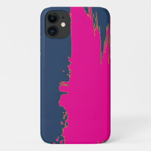 ネイビーブルー + ピンクスプラッシュ iPhone 11 ケース