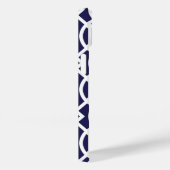 ネイビーブルー&ピンクトレリスモダンモノグラム Case-Mate iPhoneケース (裏面 / 右)