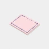 ネイビーブルー ピンク モノグラム ポストイット (アングル)