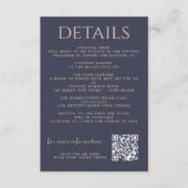 ネイビーブルー&ブルガンディームーディフローラ エンクロージャーカード (正面)