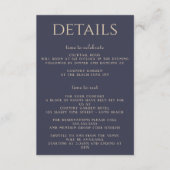 ネイビーブルー&ブルガンディームーディフローラ エンクロージャーカード (正面)