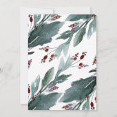 ネイビーブルー&ブルゴーニュフローラエレガントブライダルシャワー 招待状 (裏面)