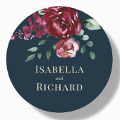 ネイビーブルー |ブルゴーニュフローラ結婚ズ ラウンドシール