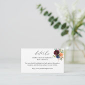 ネイビーブルー、ブルゴーニュ&ピーチフローラ詳細SM エンクロージャーカード (スタンド正面)