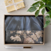 ネイビーブルー&ベージュバレリーナ美しい&フローラ 薄葉紙 (ギフト)