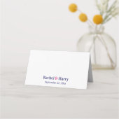 ネイビーブルー&ホットピンクストライプ空白のズ プレイスカード (裏面)