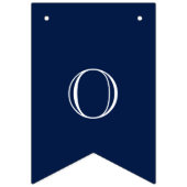 ネイビーブルー&ホワイトおめでとうございます航海の バンティングフラッグ (第2の旗)