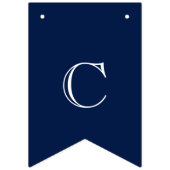 ネイビーブルー&ホワイトおめでとうございます航海の バンティングフラッグ (第1の旗)