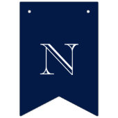 ネイビーブルー&ホワイトおめでとうございます航海の バンティングフラッグ (第3の旗)