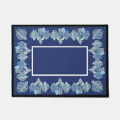 ネイビーブルー&ホワイトジンジャージャーズ ドアマット (正面)