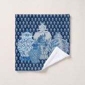 ネイビーブルー&ホワイトジンジャージャーズ バスタオルセット (ウォッシュタオル)