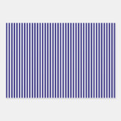 ネイビーブルー&ホワイトストライプズ ラッピングペーパーシート (正面)