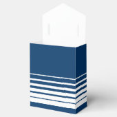ネイビーブルー&ホワイトストライプ結婚式の引き出物ボックス フェイバーボックス (オープン)