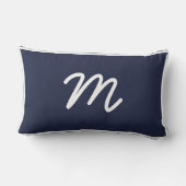 ネイビーブルー&ホワイトナールクジラ ランバークッション (裏面)