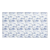 ネイビーブルー&ホワイトネーム+水彩モノグラムシャーク 枕カバー (裏面-左)