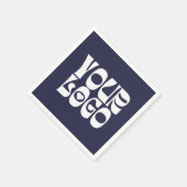 ネイビーブルー&ホワイトビジネス企業のロゴナプキン スタンダードカクテルナプキン (角)