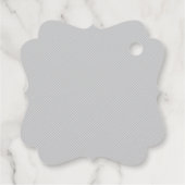 ネイビーブルー&ホワイトフラワーボタニカルメッセージカード フェイバータグ (裏面)