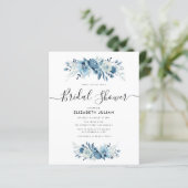 ネイビーブルー&ホワイトフローラブライダルシャワー招待 (スタンド正面)