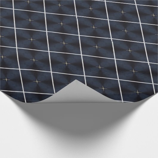 ネイビーブルー&ホワイトラグジュアリーラッピング紙セット ラッピングペーパー (角)