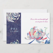 ネイビーブルー&ホワイトラックス結婚フローラ