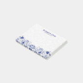 ネイビーブルー&ホワイトヴィンテージフローラレース ポストイット (アングル)