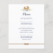 ネイビーブルー&ホワイト航海のバジェット結婚ズ・メニュー⚓ (正面)