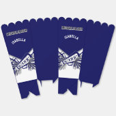 ネイビーブルー、ホワイト、グレーのチアリーダー フェイバーボックス (見開き)