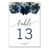 ネイビーブルー ホワイト パンプキン 秋の恋 テーブルナンバー (裏面)