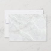 ネイビーブルー ホワイト マーブル 結婚式 お礼カード サンキューカード (裏面)