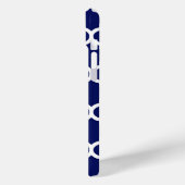 ネイビーブルー ホワイト モロッコの四つ葉模様 #5 Case-Mate iPhoneケース (裏面 / 左)