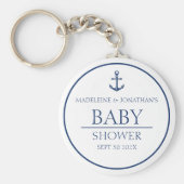 ネイビーブルー ホワイト 航海 赤ちゃんシャワー パーティー 景品 キーホルダー (正面)
