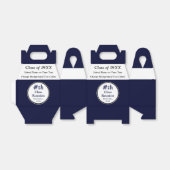 ネイビーブルー，ホワイト，高校懇親会優遇箱 フェイバーボックス (折り畳みなし)