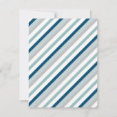 ネイビーブルー&ミントかわいいゾウをテーマにした赤ちゃんシャワー 招待状 (裏面)