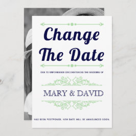 ネイビーブルー、ミントグリーン日付の発表を変更 セーブザデート