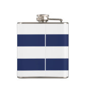 ネイビーブルー&ミントモノグラムいかりフラスコ フラスク (裏面)