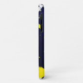 ネイビーブルー&メイズイエロー絵を描(ばちゃばちゃ)跳ねるモノグラム Case-Mate iPhoneケース (裏面/左)