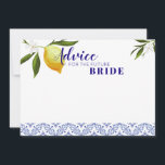 ネイビーブルー&レモンアドバイスfor the future Bride アドバイスカード<br><div class="desc">ネイビーブルー&レモンアドバイスfor the future Bride</div>