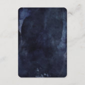 ネイビーブルー＆ローズゴールドの結婚式の披露宴 エンクロージャーカード (裏面)