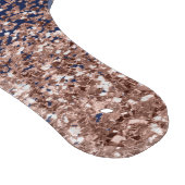 ネイビーブルー ローズゴールド ブラッシュピンク グリッター モノグラム カッティングボード (角)