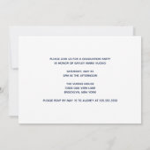 ネイビーブルー　卒業祝い　２０２３年度　オリジナルパーティー 招待状 (裏面)