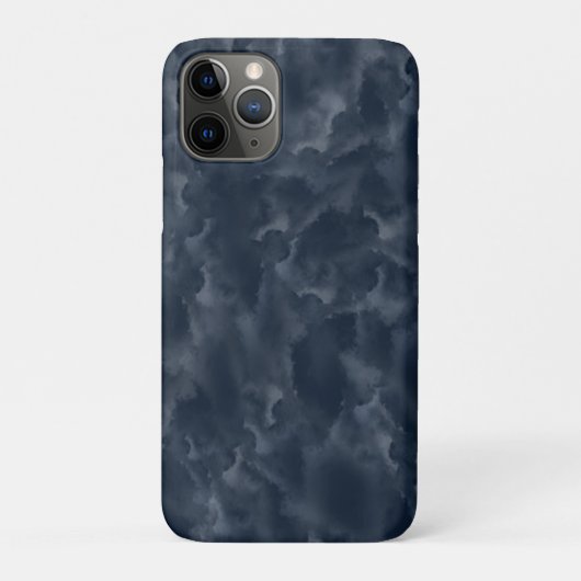 ネイビーブルー 抽象 水彩 染み エレガント シック Case-Mate iPhoneケース (裏)