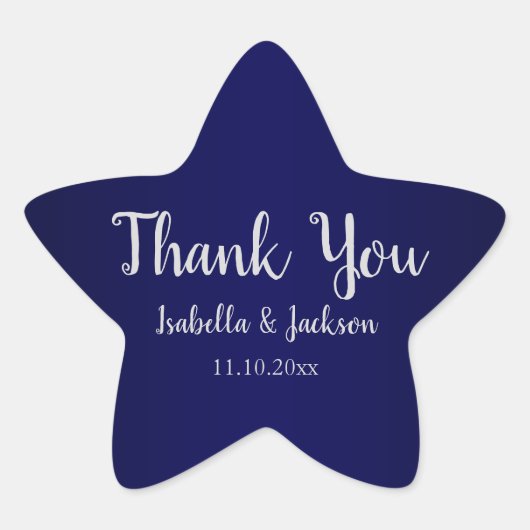 ネイビーブルー 星シール (正面)