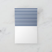 ネイビーブルー 白 ストライプ ありがとう サンキューカード (内部)