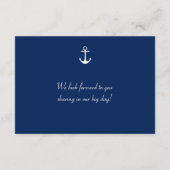 ネイビーブルー 白 ストライプ 航海 テーマ 返信カード (裏面)