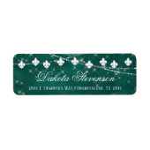 ネイビーブルー(紋章の)フラ・ダ・リフェアリーライト |アドレス ラベル (正面)