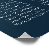 ネイビーブルー（紋章の）フラ・ダ・リフェアリーライト |シーティングチャート ポスター (角)